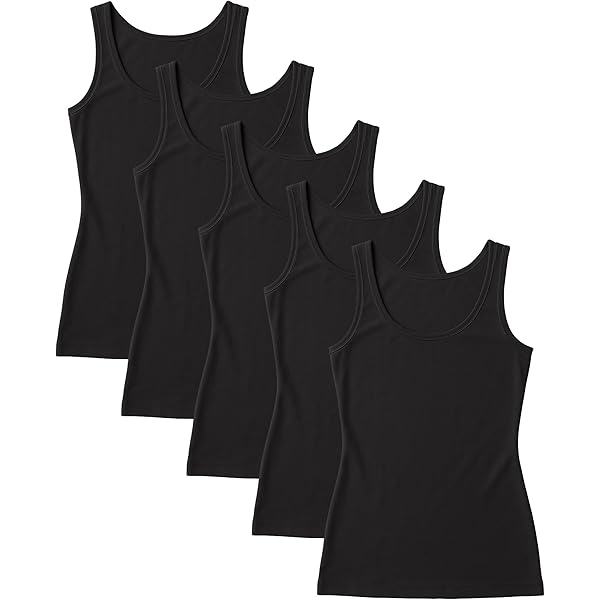 Camisetas Sin Mangas Para Mujer Knuffnee - Pack De 4, Modal Y Elastano, Elásticas, Básicas, Colores Surtidos