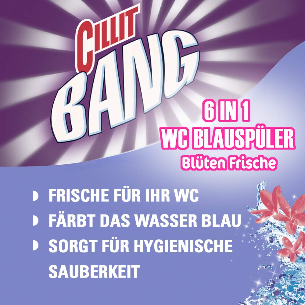 Cillit Bang WC Steine Toilette – WC-Reiniger und Duftspüler gegen Schmutz und Kalk – Blüten Frische – 3 x 2er Pack 3