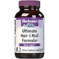Bluebonnet Nutrition Ultimate Hair and Nail Formula, Vitamins*, Minerals*, Specialty Nutrients for Beauty Within*, Gluten-Free, Kosher-Certified, Dairy-Free, Vegan, 60 Vegetable Capsules, 20 Servings