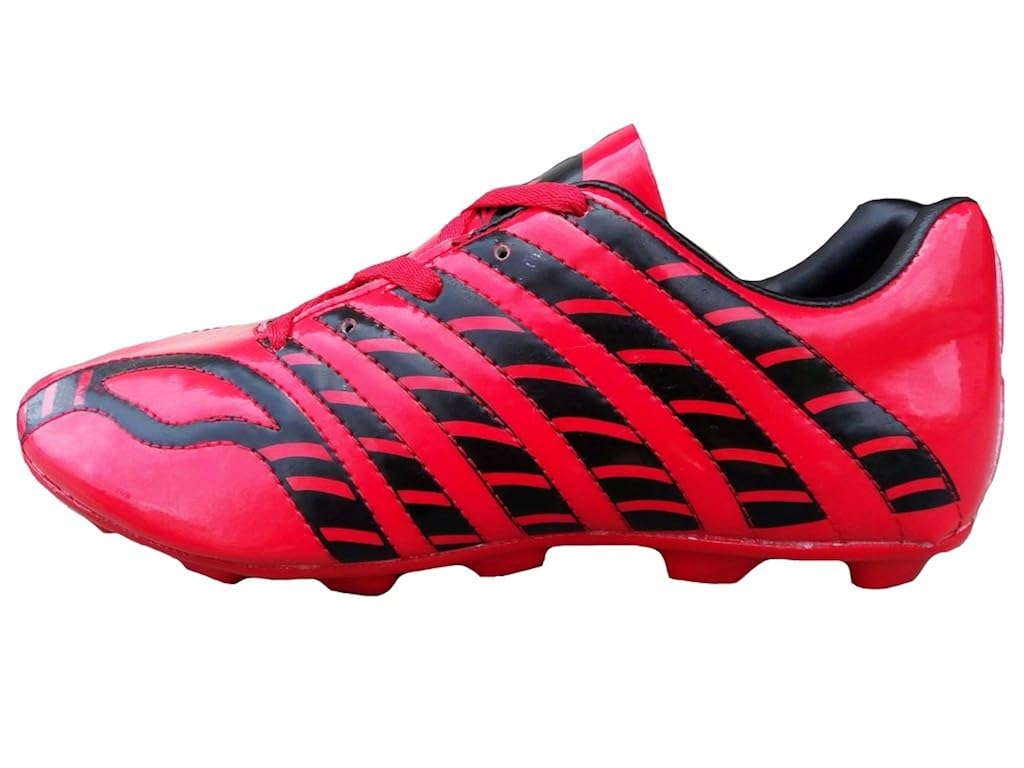 port red pu football shoes,cleats,soccer shoes