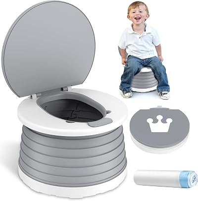 VISATOR Portable Foldable Potty for Toddlers 9.45x6.7 in Camp Car Travel