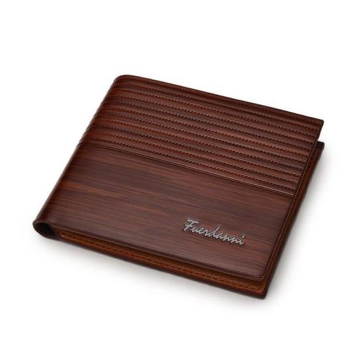 Genuine PU Leather Wallet Feurdanni Light Brown Credit Card Money Purse SIM ID