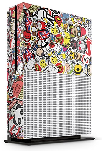 Gizmoz n Gadgetz Xbox One S STICKERBOMB Console Skin Decal Sticker + 2 Controller Skins