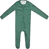 Copper Pearl Zip-Up Footie Baby Pajamas: Ultra-Soft Boys Pajamas and Girls Pajamas, Premium Knit Fabric in Stylish Prints, Tag-Free with Two-Way Zipper, Sized Newborn to 24 Months, Balsam