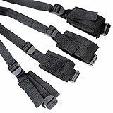 Akstore 2014 NEW Women Female Sex Toys Tied Sm Supplies Gag Handcuffs Sm 2 People Tease Bed Bondage Straps (Black) Fetish Fantasy ULTIMATE BED RESTRAINT SYSTEM Bondage Kit sex toys sex fun kit Arrival Sm Crazy Sex Toy Increase Sex Fetish Under Bed Restraint with Cuffs Wrist Kit with Soft Faux Fur Lined Cuffs Bondage Bdsm Sex Toy for Adults