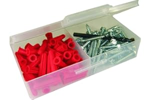 L.H. Dottie K14CHX Anchor Kit, Hex/Slotted, 12 by 1-1/2-Inch Length Screw, 23 Anchor, Red