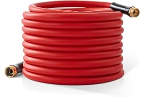 BLENDLITE Garden Hose 50 ft x 5/8” Hot/Cold Water Hose,-50°F to 190°F,Burst 600Psi Flexible & Lightweight Upgraded Rubber Hoses,3/4” Solid Fittings for All-weather Outdoor Lawn & Garden