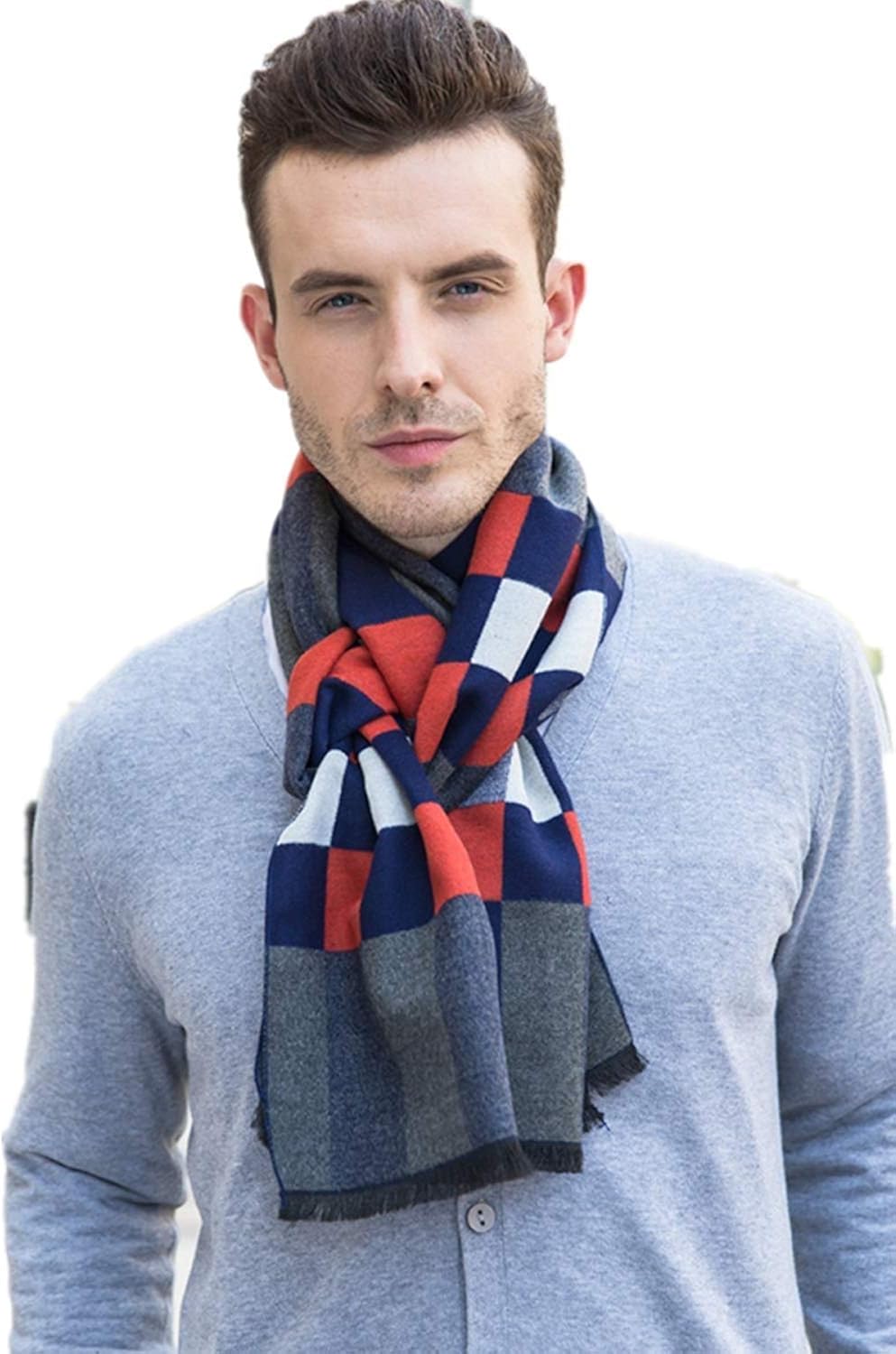 Men'S Winter Scarf Knit Scarf Casual Warm Business Special Style
