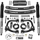 TORCH 3" Full Lift Kit for 2005-2023 Toyota Tacoma 4X4 4WD TRD SR5 (6 Lug) | Upgraded Upper Arms, Differential Drop, Sway Bar Relocation, Add-a-leaf Springs, Extended Rear Shocks - 6 Lug Models ONLY