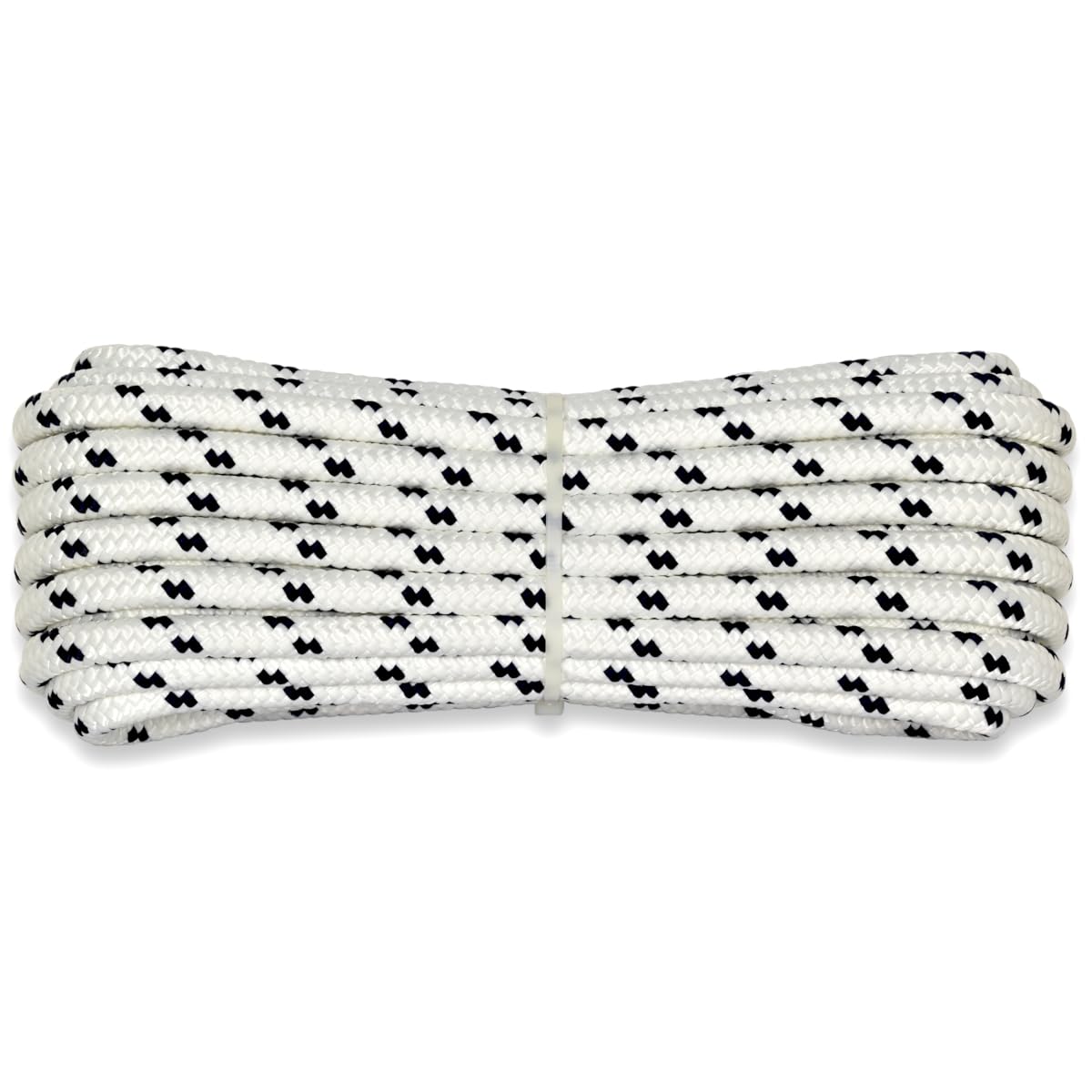 Corderie Italiane 6000464 – 00 Braid Nautica, 08 MM-010 MT, White with Blue Plastic Label, Color: White with Blue Marker