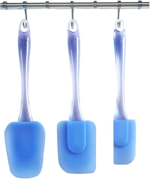 NEW Fish Shaped Bowl Scraper Silicone Spatula Cooking Baking Tool Blue