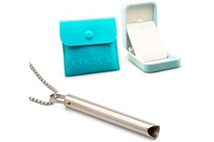 COCICA Breathing Necklace for Anxiety Relief, Stress Relief Mindful Breathing Necklace with Pendant,Gifts for Women Men Teens Relaxation Meditation, Cable Chain