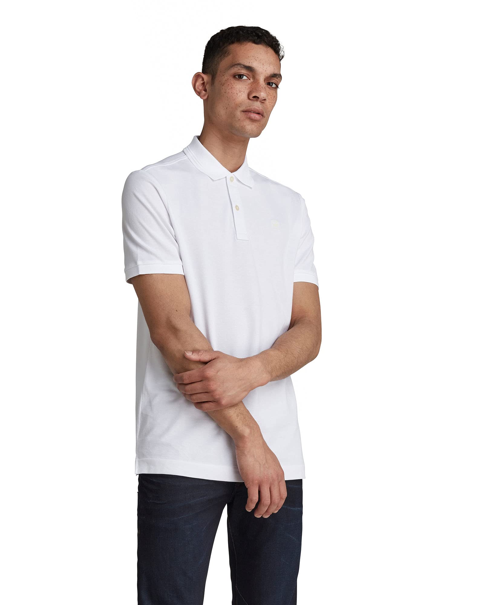 G-STAR Raw Men's Dunda Slim Fit Polo,White,X-Large Image