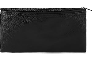 Savita Wireless Microphone Bag, 9.25x4.21inch Zippered Microphone Pouch Leather Microphone Bag Holder with Zipper, Also for H