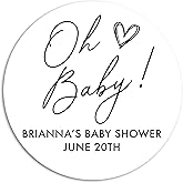 Oh Baby Thank You Stickers Baby Shower Favors, Thank You For Celebrating Baby Shower Stickers, Round Stickers for Favors, Round Candy Labels