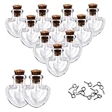 MIGK 24pcs Small Mini Glass Jars Bottles with Cork