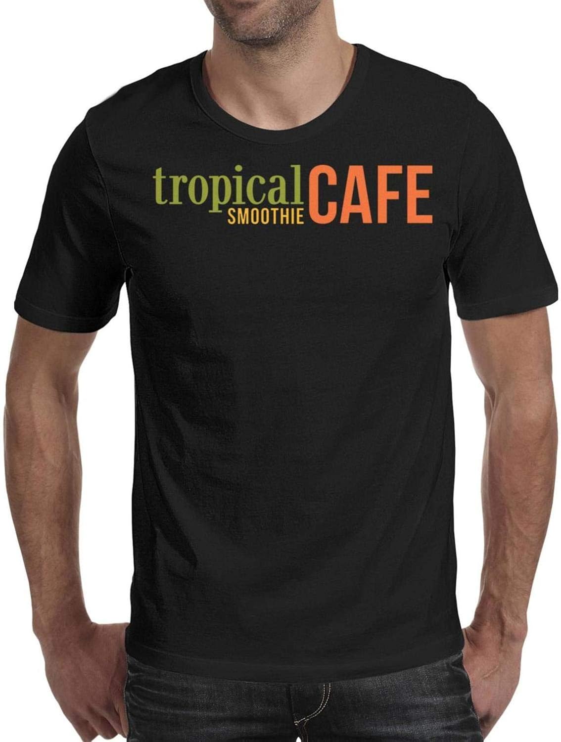 Short-Sleeve Cotton Tropical-Smoothie-Cafe- Tshirt for Men