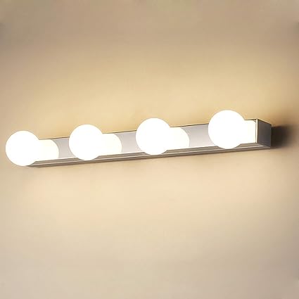 YXNKK LED Lámpara de Espejo Baño 4 Luces 50CM 18W, Luz de Espejo de