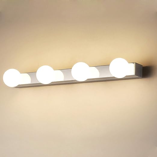 YXNKK LED Lámpara de Espejo Baño 4 Luces 50CM 18W, Luz de Espejo de