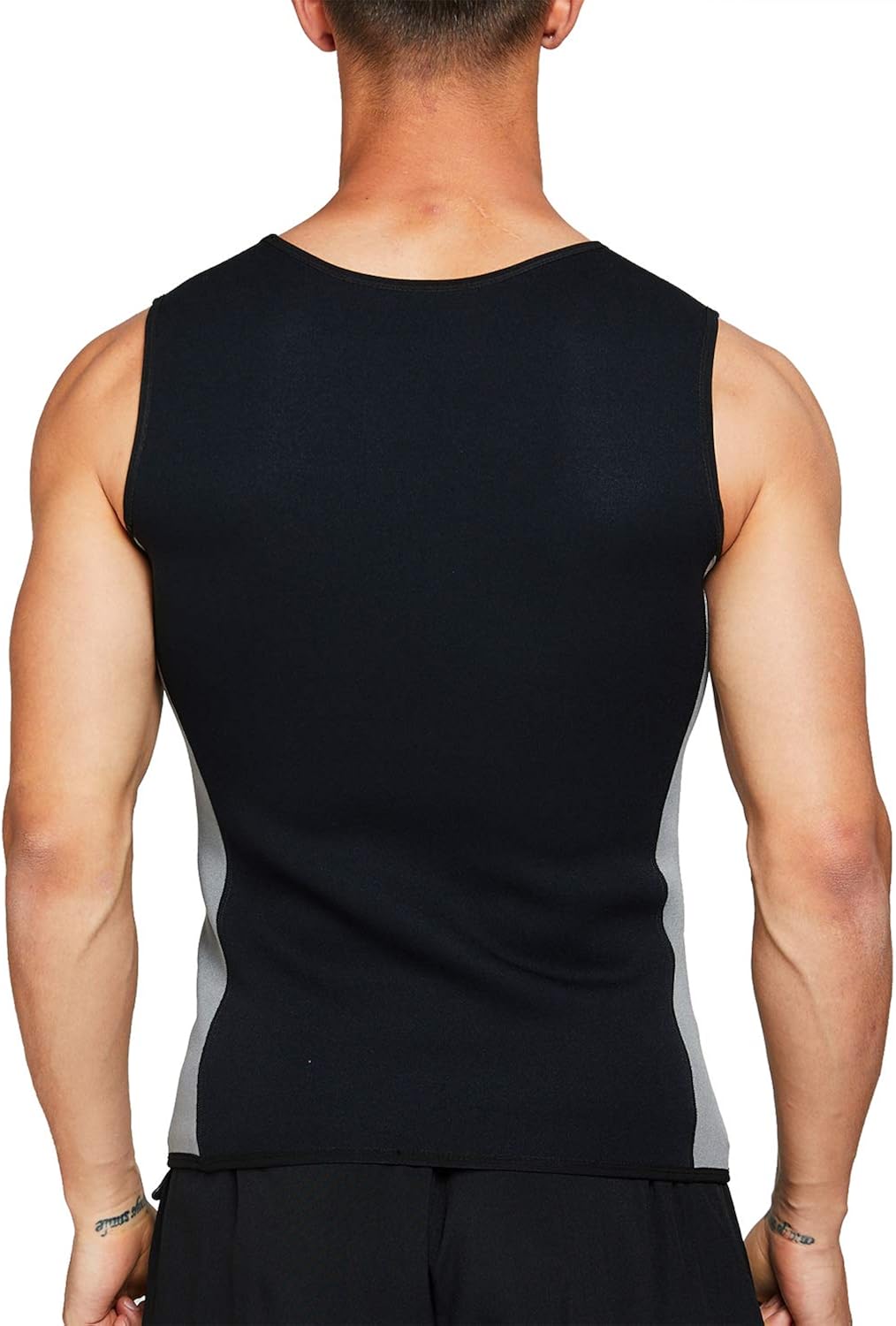 Roseate Men's Body Shaper Hot Sweat Workout Tank Top Slimming Sauna Vest Neoprene Compression Thermal Shirt: Clothing