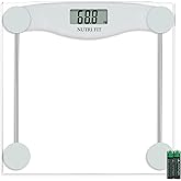 NUTRI FIT Digital Bathroom Scale for Body Weight Loss, Precision Weighing, High Accuracy, 330 lbs Capacity, Step-on Technology with AAA Batteries, Birthday Gifts, Bright White