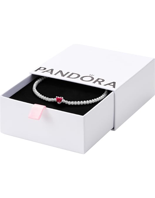 Amazon.com: PANDORA Sparkling Moon Clasp Snake Chain Bracelet