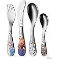 WMF Disney Frozen Children's Cutlery Set 4 Pieces from 3 Years Stainless Steel Cromargan Polished Dishwasher Safe Colour and Food Safe, Stainless Steel, Transparent, 22 x 16 x 3 cm