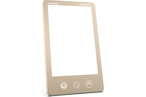 Verilux HappyLight Luxe - Light Therapy Lamp with 10,000 Lux, UV-Free, LED Bright White Light with Adjustable Brightness, Color, Countdown Timer, & Stand - Boost Mood, Sleep, Focus (Champagne Gold)