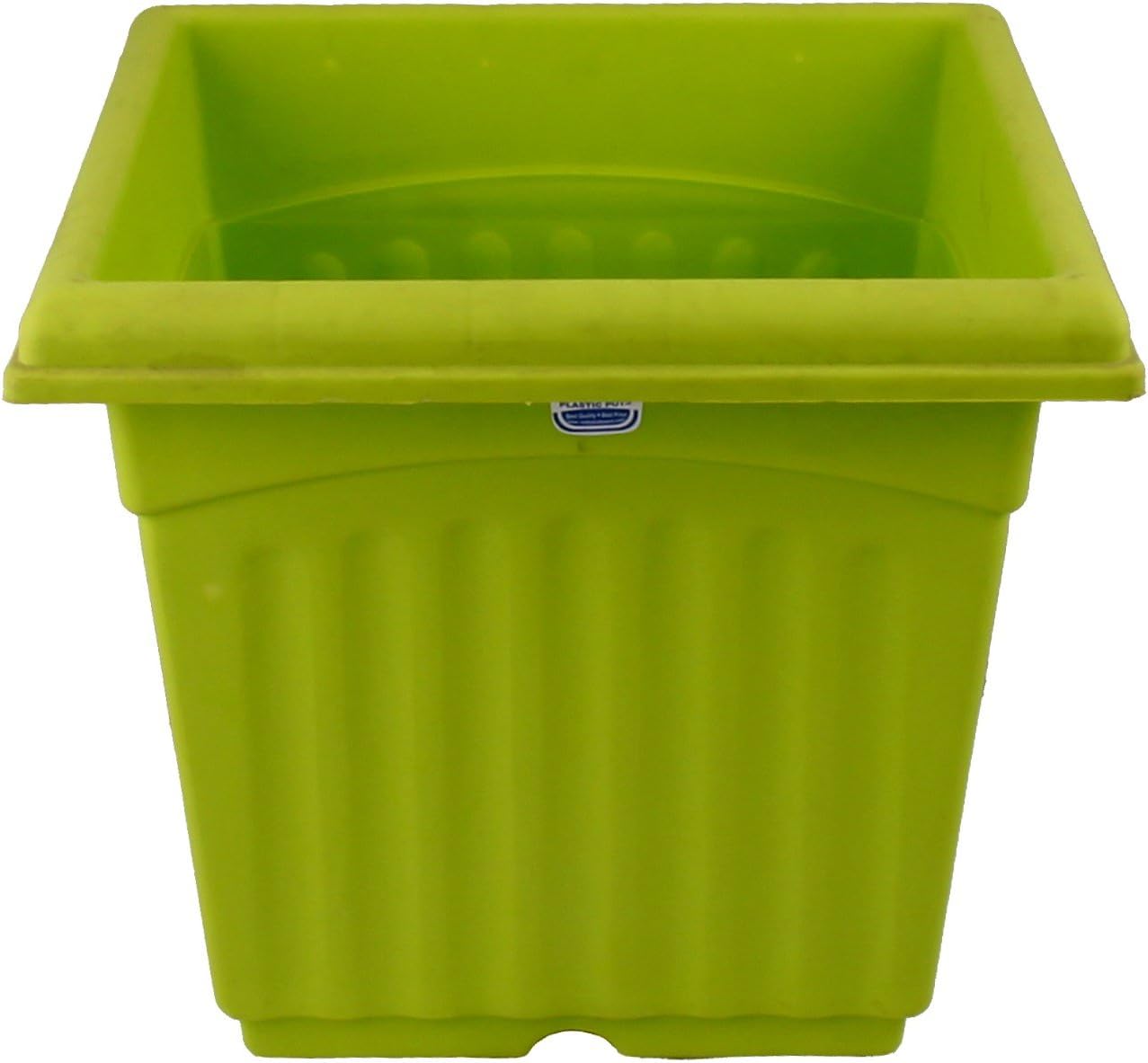 Gardens Need Square Planter with Drip Tray Set (14-inch, Lemon Green, Pack of 2 Sets)
