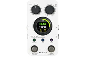 MOOER GL100 Looper Pedal Drum Machine, 2 in 1 Drum Looper Guitar Pedal 1.3-inch Touchsreen 100 Slots with 300 Minutes in Total Auto-record Time Stretch Function Dedicated Editor Software