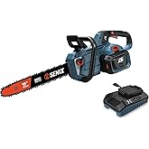 SENIX Chainsaw|60V 16" Battery Chainsaw|Brushless Electric Chainsaws|Cordless Chain Saw with 4Ah Battery & Charger|Garden Too