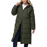 PEHMEA Women's Long Winter Puffer Jacket - Warm Longline Hooded Maxi Down Coat for Women