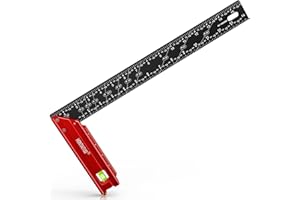 HONTAITUO 16" Carpenter Square Ruler,Multi-Angle Scribe Mark,Right Angle Ruler Woodworking Square Layout Tool L Square