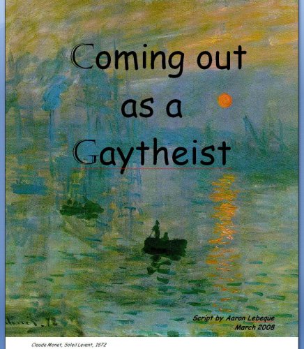 Coming out as a Gaytheist