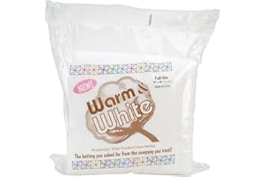 Warm Company Batting 90-Inch by 96-Inch Warm and White Cotton Batting, Full