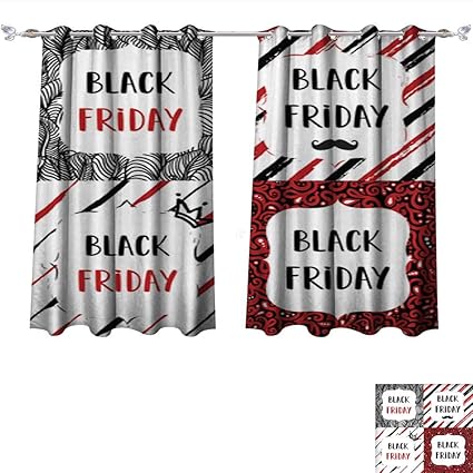 Amazon Com Blackout Curtains Sale Card Vector Illustration Set