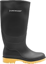 Dunlop Dull Unisex Full Knee Waterproof Rain Boots Black PVC Wellies EU36 UK3 view 5