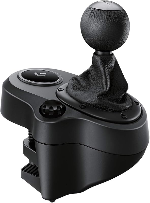 Logitech g driving force shifter para volantes g29 e g920, 6 velocidades, push reverso, aço e couro, ps4/xbox one/pc/mac - preto