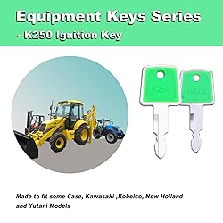 10PCS K250 Heavy Equipment Ignition Keys for