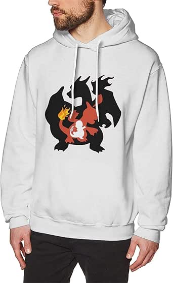 Amazon.com: Fire Charizard Charmeleon Charmander Men's Hoodie Printed Sweatshirt, Pure Cotton 