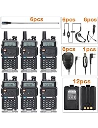 Baofeng UV-5R Radio de jamón con na-7771 antena (paquete de 6)