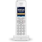 Ooma HD3 Handset white cordless phone with caller-ID and HD voice quality. Works only with Ooma Telo VoIP Internet home phone