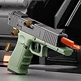 Toy Gun Pistols with Shell Ejection for Kids,Boys Girls Shooting Games Gel Ball Blaster with 80 PCS EVA Bullets,48 PCS Shells, 2 PCS Magazine, Toys Gun for Ages 12+,Green