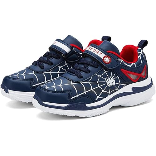YYFURR Kids Boys Girls Cartoon Spiderman Waterproof Sneakers