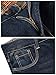 FEESON Men's Straight Leg Slimming Fit Distressed Loose Denim Jeans Dark Blue W34