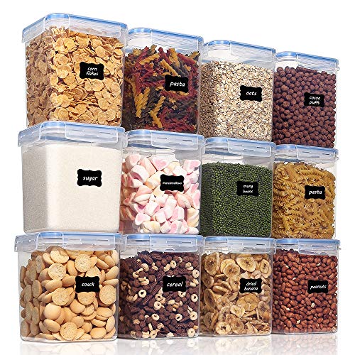 Vtopmart Airtight Food Storage Containers 12 Pieces 2.3qt / 2.5L Plastic BPA Free Kitchen