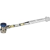 Robinair 18480 R-134a Oil Injector- Includes Low-Side Quick Coupler | Use to Add PAG Oil to a Fully Pressurized A/C System Quickly and Easily