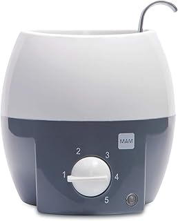MAM Babykosterwärmer, Babykostwärmer für Babyflaschen und Babynahrung, Flaschenwärmer mit automatischer Temperaturkontrolle und Überhitzungsschutz, grau