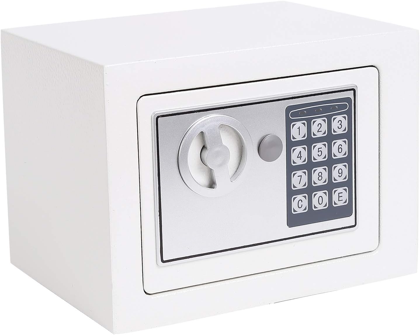 Heroecol 0.17 Cubic Feet Electronic Security Safe Box Digital Deposit Box for Home Office Hotel Business Lock Box for Cash Jewelry Storage (White, 17): Home Improvement
