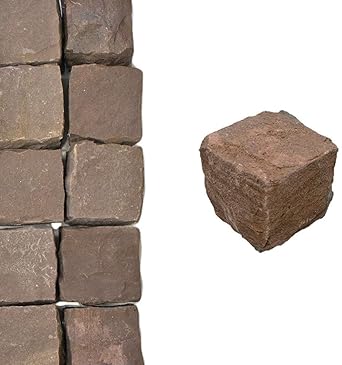 Amazon Co Jp 60個 約0 6平米 ピンコロ 1丁 茶色 チョコレート サンド 砂岩 90 90 90mm 庭石 ガーデニングキューブ四角舗装花壇敷く駐車場階段蹴上アプローチブラウンbrown 産業 研究開発用品